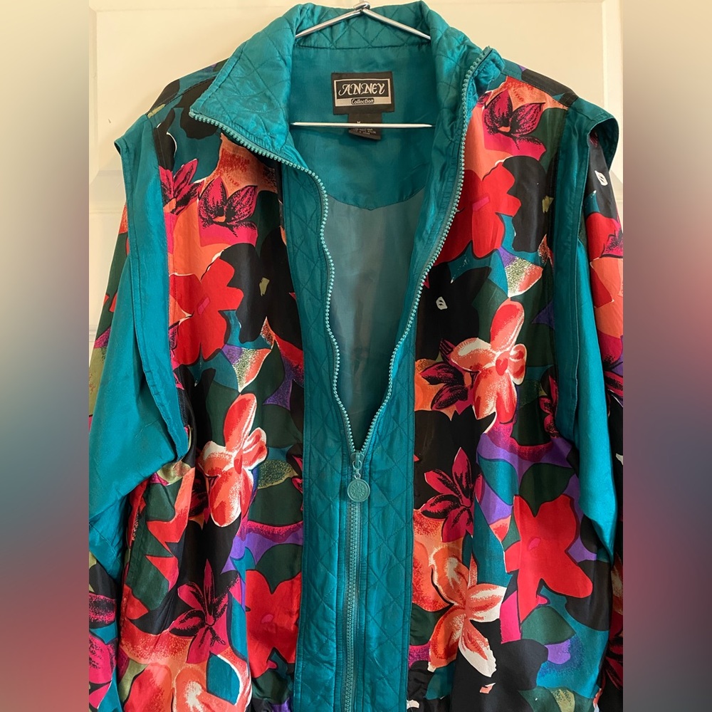 Vintage Silk Floral Windbreaker - Picture 3 of 7